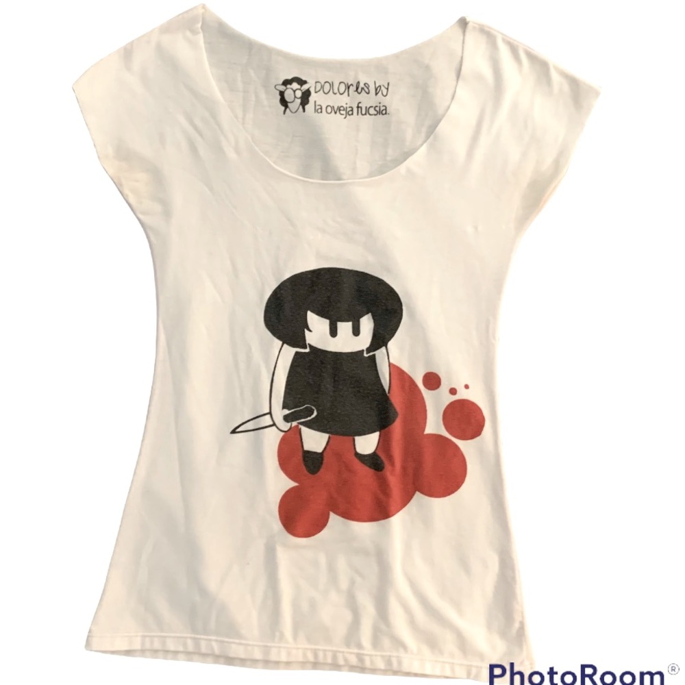 🎄4x$50 👚Mad Dolores Cut Out Tee -One of a kind Pop Art Top! + FREE Shipping 🚚